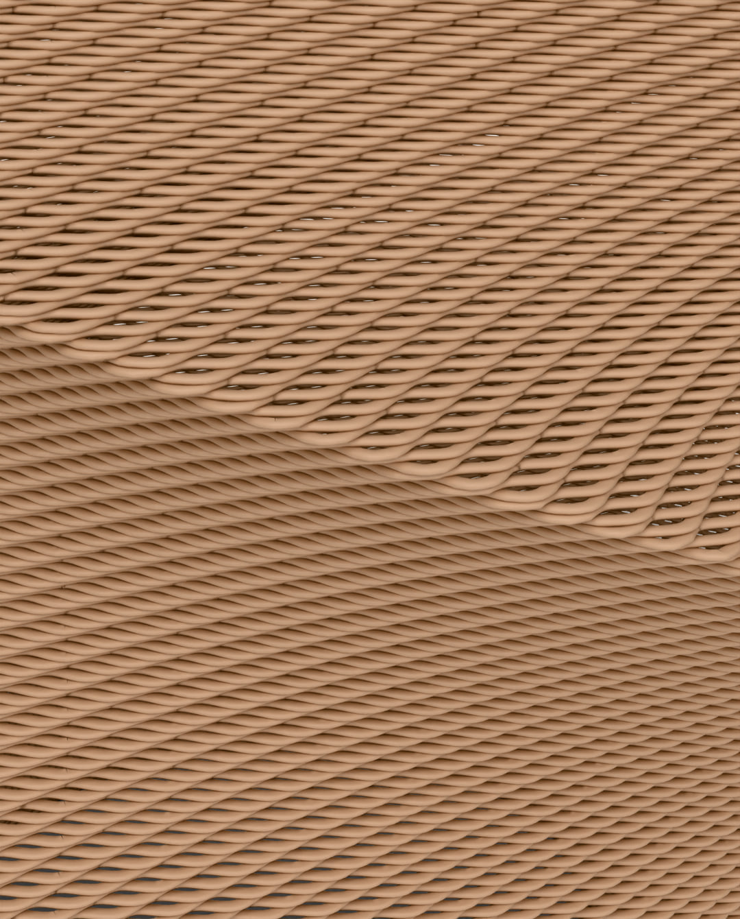The lamp's wall up close, from its G-code: rows of rounded beads, each one a line the printer lays.